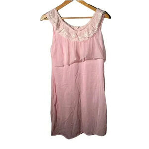 Vintage Dorsay Cottagecore pink dreamy nightgown S
